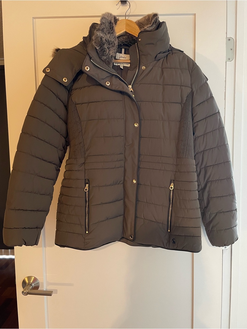 Joules Puffer Coat Green Size 16
